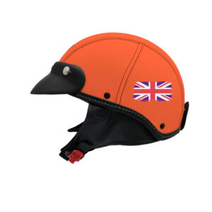Capacete K2M KIKO Revestido Laranja UK Pala Fosca